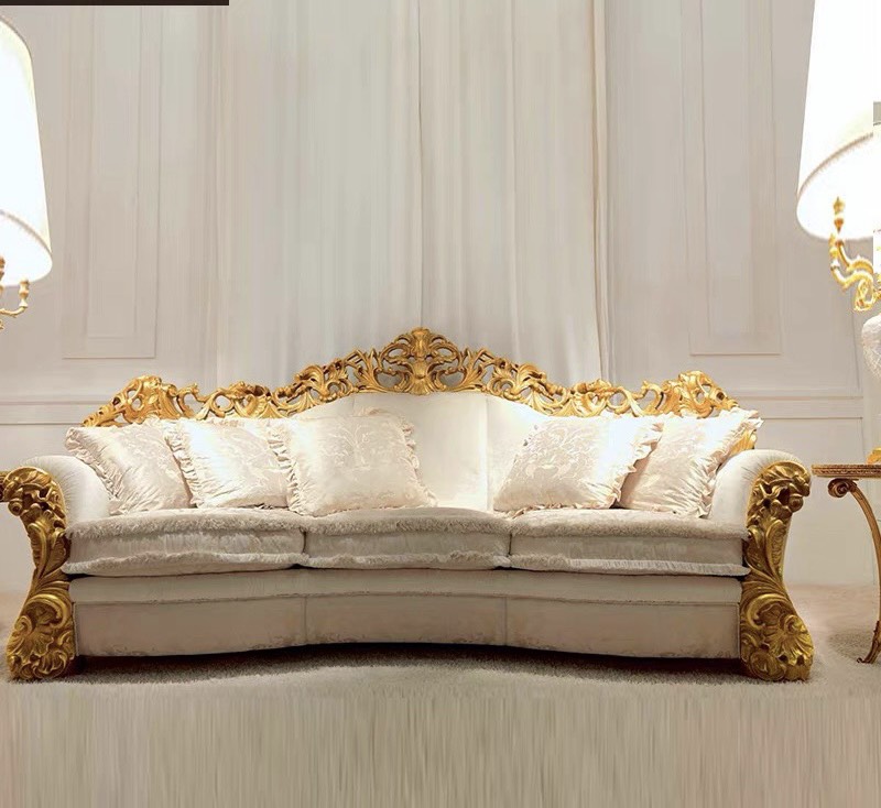 Sofa Hoàng Gia Châu Âu Mạ Vàng