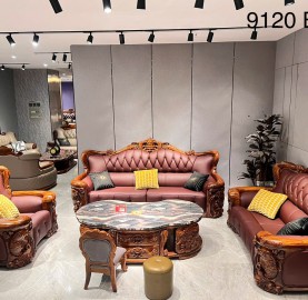 sofa tân cổ điển cao cấp gỗ mun