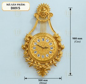 dong-ho-treo-tuong-mang-phong-cach-tan-co-dien-sang-trong-dhv5---chat-lieu:-dong-ma-vang-18k
